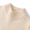 Suéter de Cachemira para Niños Cuello Medio Alto Engrosado Otoño e Invierno Calidez Niños Niñas Bebé Suéter de Cachemira Mediano y Grande Ropa Interior para Niños