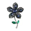 Broche de flor retrô elegante Requintado corpete de cristal de alta qualidade Luxo Atmosférico Pin Acessórios de vestido de alta qualidade