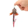 Blf Cabeza de Gato Atada a Mano Juguetes para Gatos Atados con Mosca Suministros para Mascotas Artesanías de Plumas Juguetes para Mascotas