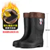 Zapatos de agua militares de caña alta y media anti-golpes y anti-perforación, botas de lluvia para hombre, botas de lluvia antideslizantes para adulto con puntera y suela de acero, venta al por mayor