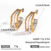 Pendientes Myya de Acero Inoxidable y Acero de Titanio Transfronterizos Europeos y Americanos Pendientes Geométricos Circulares de Combinación de Colores Joyería de Oreja Elegante y Simple