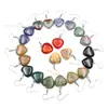 Pendientes colgantes de cristal natural transfronterizos para el Amor, pendientes de ágata con forma de corazón de moda para el día a día, joyería linda estilo corazón