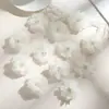 Tecido organza tridimensional com flores de hibisco para roupas, sapatos, chapéus, acessórios, decoração DIY para casa e casamento, adereços de fotografia