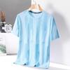 Camiseta de Secado Rápido para Hombre Manga Corta Verano Nueva Moda Marca Cuello Redondo Combinable Top Delgado Camiseta de Media Manga Ropa de Hombre