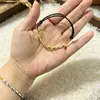 Pulsera de Hilo Rojo para Mujer, Hecha a Mano con Cuentas Doradas, Siete Cuentas de Arroz, para la Buena Suerte y la Seguridad, Regalo para el Año de Nacimiento