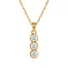 Colar Minimalista de Aço Titânio com Três Diamantes Estilo Coreano Ins Fashion para Mulheres, Design de Nicho, Corrente de Clavícula Versátil e Elegante com Toque de Luxo