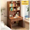 Combinação de escrivaninha e estante, escrivaninha estudantil para uso doméstico, escrivaninha para quartos de meninas, mesa de computador estreita para escritórios em quartos, projetada para ser colocada contra a parede