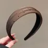 Nova Faixa de Cabeça para Outono Inicial Série Cor Café Maillard Presilha Larga para Cabelo Faixa de Cabeça Floral de Bolinhas Acessórios de Cabelo Coreanos para Mulheres Listras Clássicas