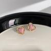 Pendientes de gota de aceite de color caramelo con diseño de nicho, con diseño de gota de aceite de amor, para mujeres japonesas y coreanas, pequeños y frescos, al por mayor
