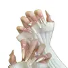 Uñas postizas hechas a mano, 10 piezas, diseño ojo de gato, aspecto de alta gama, estilo nuevo, populares en TikTok y removibles