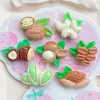 Simulación de comida y nueces de juego, accesorios de resina de nogal y pistacho, pegamento de crema, accesorios para funda de teléfono móvil, pasador de pelo, llavero, materiales
