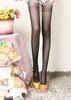 Meia-calça Jacquard Extra Longa Ultrafina de Comércio Exterior, Meia-calça Legging com Bolinhas Grandes Coração Borboleta Estilo Celebridade