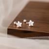 Nalan Foot Prata 999 Exquisite Simples Avançado Nicho Design Sense Pequeno Fresh Foot Brincos Estrela Prata M06235