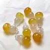 Colgante de Paz de Ágata Colorido Tipo Hielo, Amuleto de Paz con Forma de Caramelo de Calcedonia, Calabaza, Candado de Nube Auspiciosa, Colgante de Jade Zorro