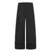 Traje de Color Sólido de Marca de Moda Estilo Americano Pantalones Casuales para Hombre, Diseño Estilo Vibe con Caída Plisada, Pantalones Anchos Sueltos