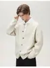 Suéter Cardigan de Tricô Retrô Atacado do Fabricante para Homens e Mulheres, Malha Casual Solta de Outono para Casais