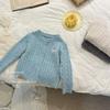 Cárdigan de punto Mori para niñas, primavera y otoño 2025, nueva moda infantil, suéter de otoño para niñas.
