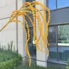 9 Cabezas Bienestar Colgante Arroz Simulación Plantas Verdes Boda Decoración Hogar Techo Flores Falsas Mayoreo