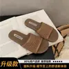 Sandalias tejidas caladas de fondo plano sin cordones para mujer, calzado de verano para exteriores, nuevas sandalias bohemias de viaje de vacaciones 2026 para mujer
