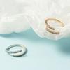 Anillo de dedo índice de hada de diseño simple para mujer, estilo coreano, con microincrustaciones, combina con todo, exquisito anillo ajustable con apertura de circonita.