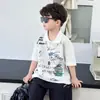 Camiseta de Verano de Manga Corta para Niños 2026 Estilo Nuevo Estilo Callejero Fresco para Niños Mayores Camisa Polo de Verano Ropa Ligera para Niños