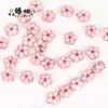 Cuentas de Cristal con Forma de Rosquilla de Flor de Ciruelo de 15 mm Lindas Cuentas Ins para Manualidades Joyería Transfronteriza Hecha a Mano