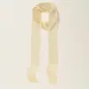 Bufanda Transfronteriza Europea y Americana Comercio Exterior Tira Delgada Oro y Plata Seda Color Sólido Versátil Moda para Viajar Transpirable Cinta Bufanda de Seda