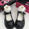 Zapatos de Cuero Estilo Universitario Boca Baja JK, Zapatos Mary Jane con Plataforma y Lazo Estilo Francés para Mujer, Nuevo Modelo Primavera y Otoño 2025