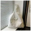 Bolsa de Ombro Pequena Floral Estilo Delicado para Mulheres, Bolsa Tote Versátil para Estudantes para a Aula, Bolsa com Zíper, Bolsa de Tecido Estilo Artístico Fresco