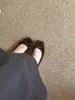 Zapatos de noche retro de tacón grueso estilo francés con punta cuadrada, diseño suave, sin cordones, bailarinas bajas para mujer con suelas suaves.