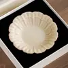 Bandeja de Chá Cerâmica Kiln Ru Bege Glacê de Banha Acessórios para Conjunto de Chá Doméstico Bandeja para Lanches de Chá Chinês Base para Xícara de Chá Xícara e Pires