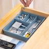 Producto nuevo apilable caja de almacenamiento de escritorio de 4 compartimentos multifuncional para artículos diversos, joyas, papelería, caja organizadora con compartimentos, caja pequeña