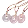 Colgante de Paz de Amatista Blanca Rosa Natural Piedra Ojo de Tigre Jaspe Rojo Piedra Cruda Joyería Unisex Colgante Pequeño Adorno Colgante Colgante de Jade