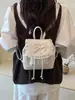 Mochila de renda com laço transfronteiriça de nicho para mulheres, nova moda 2026, bolsa de mão de viagem de alta qualidade