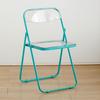 Silla Plegable Silla Transparente Silla Cristal para Fotos Silla Escandinava Acrílica Moda Popular Silla de Maquillaje Respaldo Silla de Comedor