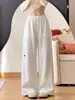 Pantalones de trabajo de secado rápido estilo americano, nueva colección otoño 2026 para mujer, cintura alta, petite, bordados de corazón, deportivos, pierna ancha