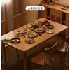 Mesa de comedor de madera maciza nórdica, moderna mesa de comedor rectangular para el hogar, mesa de comedor y silla de estilo japonés, combinación sencilla para apartamento pequeño