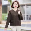 2026 Nuevo Abrigo Cardigan Versátil de Moda Casual Otoño e Invierno Transfronterizo Talla Grande Rejuvenecedor para Madres de Mediana Edad