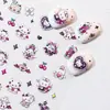 Cielo Oscuro Demonio Oso Enfermera Pegatinas de Uñas con Relieve Calavera Lazo Estilo Gótico Pegatinas 3D DIY