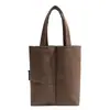 Bolsa para Garrafa de Água com Bloqueio de Cor Simples Bolsa de Mão Feminina 2026 Outono Nova Bolsa de Lona Nicho Ombro Único Bolsa Tote para o Dia a Dia