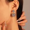 Colar de clavícula geométrica de amor de zircão incrustado de diamantes estilo de luxo leve estilo europeu e americano elegante colar de alta qualidade para mulheres