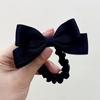 Laço Hair Circle Intestino Grosso Estilo Francês Corda de Cabelo Elástico Simples Tendão de Borracha Laço de Cabelo para Menina Fofa Outono e Inverno Acessórios de Cabelo Elegantes para a Cabeça