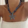 Collar con Colgante de Concha Bohemio al por Mayor Transfronterizo Estilo Marino Cadena de Cuerda con Cuentas de Estrella de Mar Joyería Personalizada para Mujer Collar