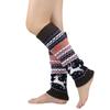 Cubrepiernas de Lana Transfronterizos Cubrepiernas Navideños de Ciervo Coloridos Europeos y Americanos Leggings Cálidos y de Moda Cubiertas para Calcetines Navideños Cubiertas Cálidas para Botas