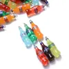 Mini simulación resina Cola Fanta Sprite colgante DIY pendientes collar llavero Accesorios Mayoreo
