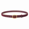 Cinturón de Piel Genuina de Vaca y Terciopelo para Mujer de 2.5 cm de Ancho de Gama Alta Versátil Decorativo Cinturón para Abrigo con Cinturón para Suéter Falda