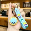 Llavero de moño moderno y popular, colgante de muñeca con emoji lindo, decoración para mochila de estudiante, regalo pequeño, mercancía de puesto callejero