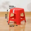 Banqueta de plástico, banco espessado, banqueta para mesa de jantar doméstica, banqueta quadrada simples, banqueta alta econômica, banqueta baixa para adulto, atacado