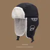 Gorro Lei Feng para hombres y mujeres, gorro de invierno para exteriores para montar a caballo, frío y cálido, gorro de algodón grueso con felpa del noreste, protección para los oídos, gorro de aviador