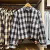 Camisa de Franela Cuadrada de Manga Larga para Mujer Camisa de Cuadros para Aire Acondicionado Otoño E489406/489508/488559